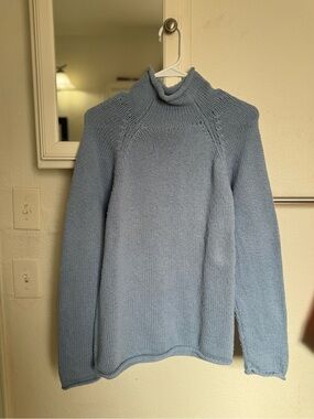 L.L. Bean Light Blue Turtleneck Sweater